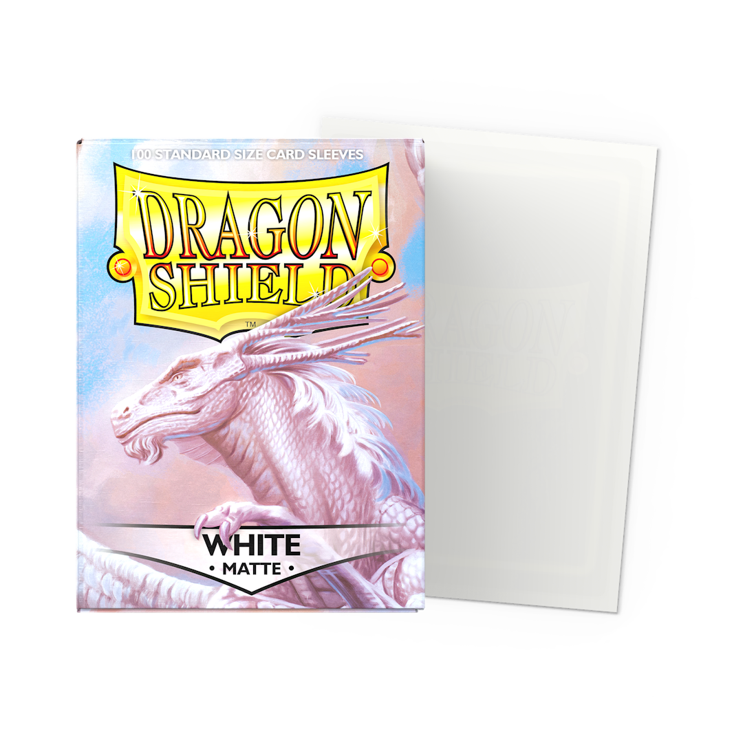 Dragon Shield Matte Sleeves - White - Standard Size (100)