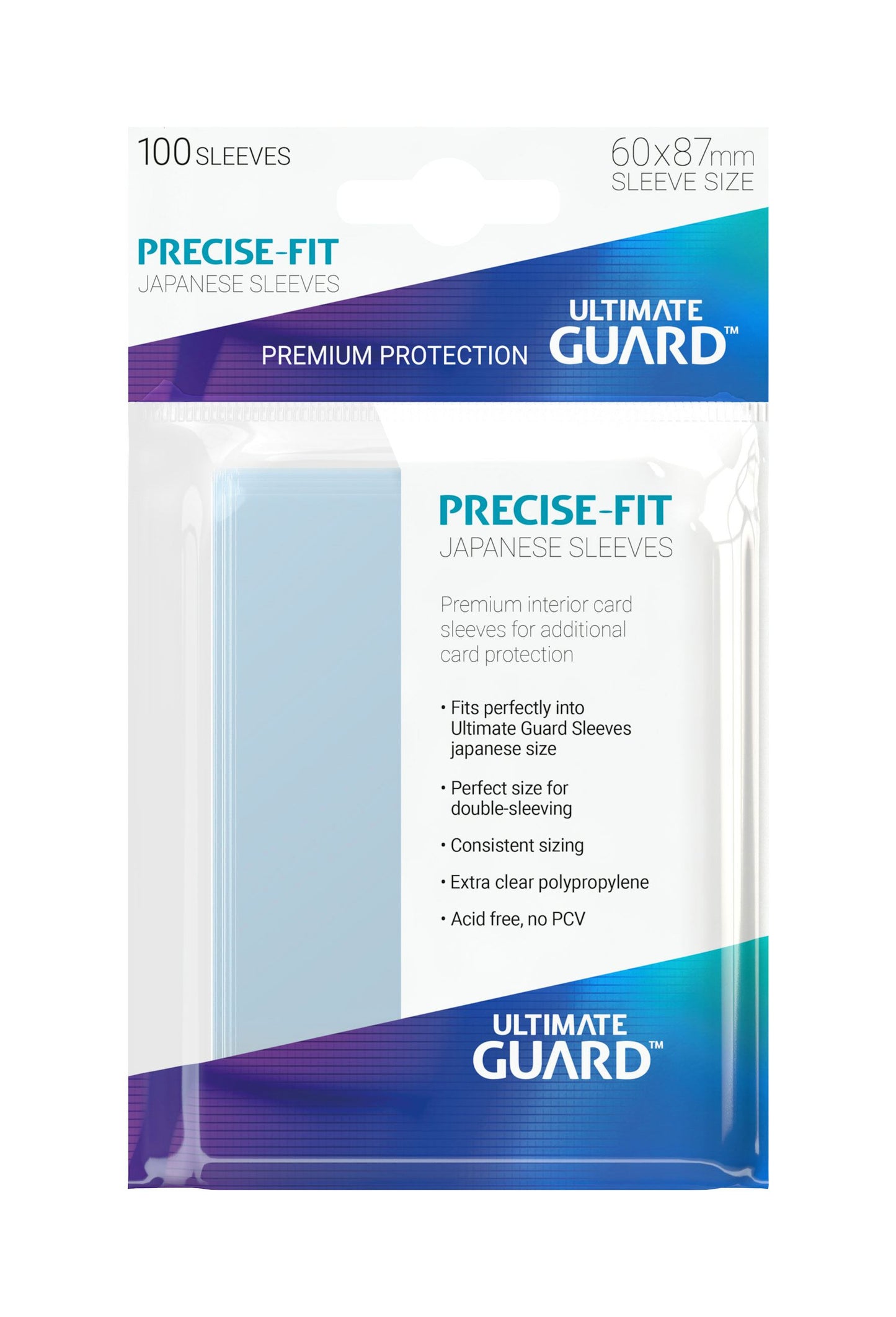 Ultimate Guard - Japanese Size Sleeves - Precise-Fit Sideloading [100]